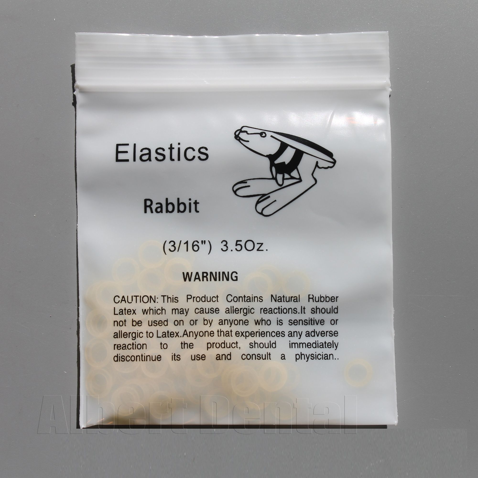 2 Packs New Dental Elastic Rubber Bands Orthodontics Latex Braces 3.5