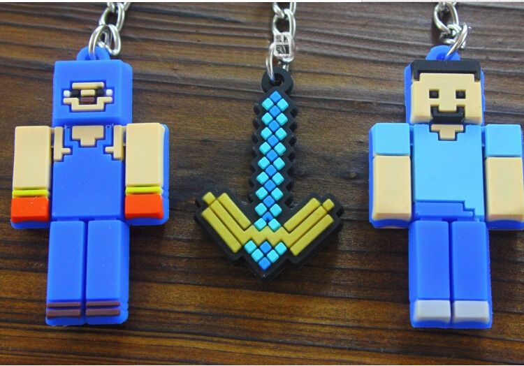 2015 Minecraft Keychain 3d Enderman Jj Coolie Silicon Rubber Key Chains