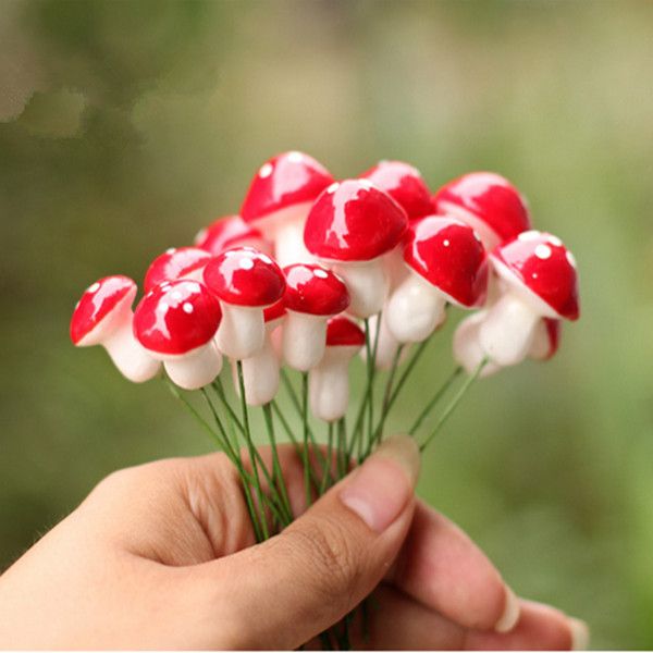  Mushroom Cute Pots Micro Landscape Garden Decor Nature ornament Stakes