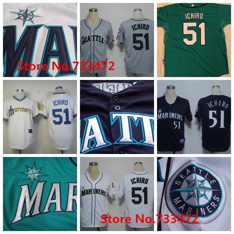 2017 Seattle Mariners Jersey 51 Ichiro Suzuki Jersey White Throwback