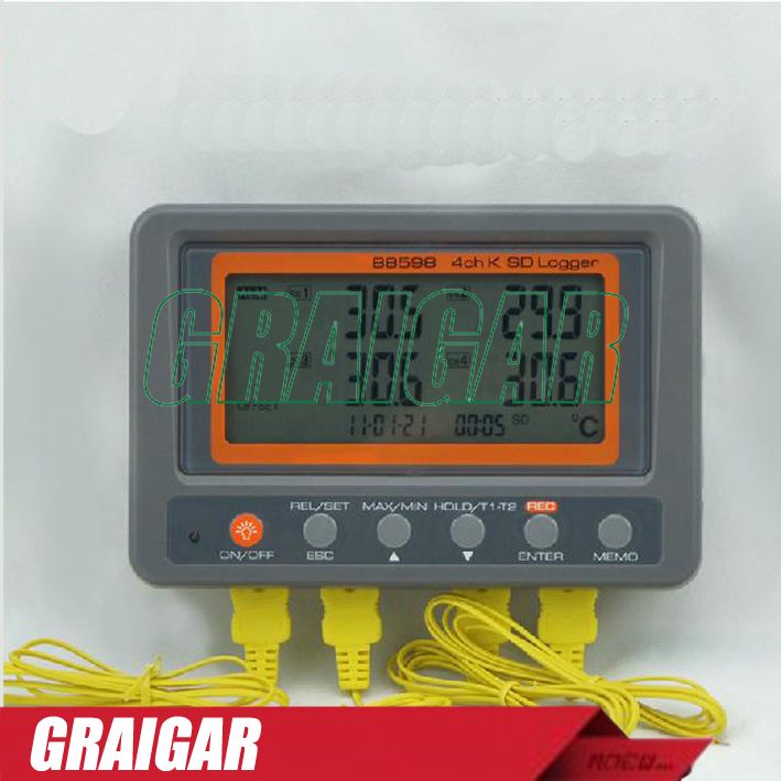 2017 Multi Channel Digital Thermometer Az88598 4 Channel K Type