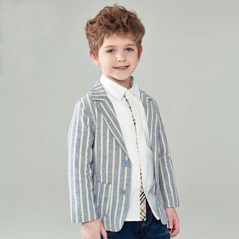Toddler Blazer Jacket Boys' Striped Blazer Jacket Smart-Casual