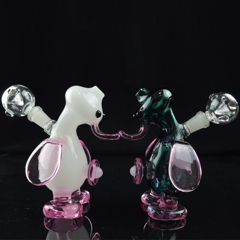 Discount Cute Glass Smoking Pipes 5 Inch Pink Duck Oil Burner Pipes
