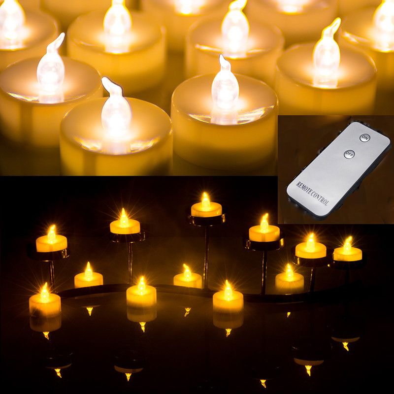 Wireless Remote Control Candle Led Tea Light Smokeless Electronic