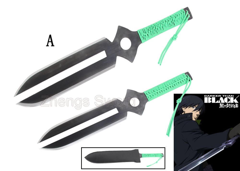 2017 Japanese Anime Sword Darker Than Black Double Bladed ...