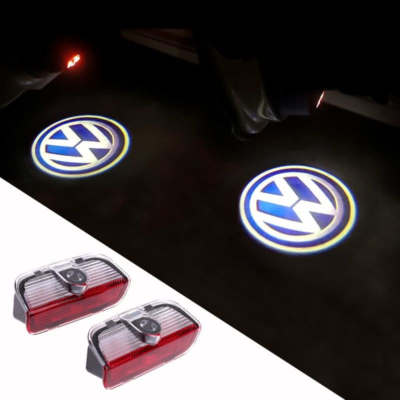 Online Cheap Led Door Warning Light With Vw Logo Projector For Vw Golf