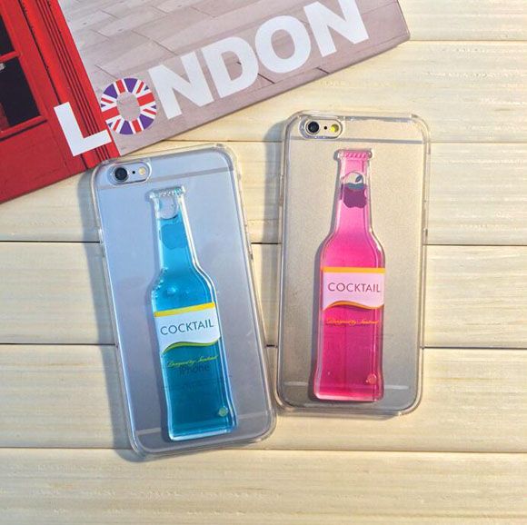 2015 Hot Rhinestone Cocktail Bottle Cellphone Cases For Iphone 6 6plus