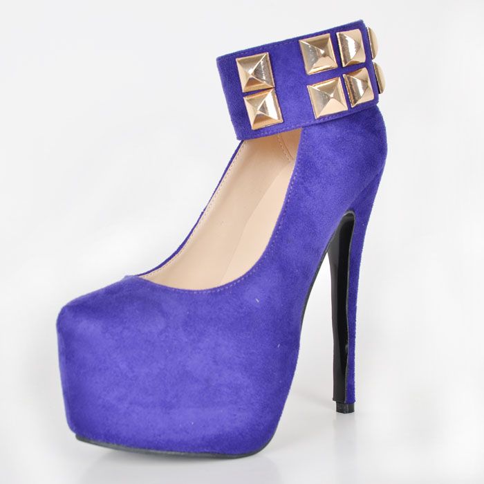 Royal Blue Dress Shoes For Women Platform Round Toe 2015 Pump ...