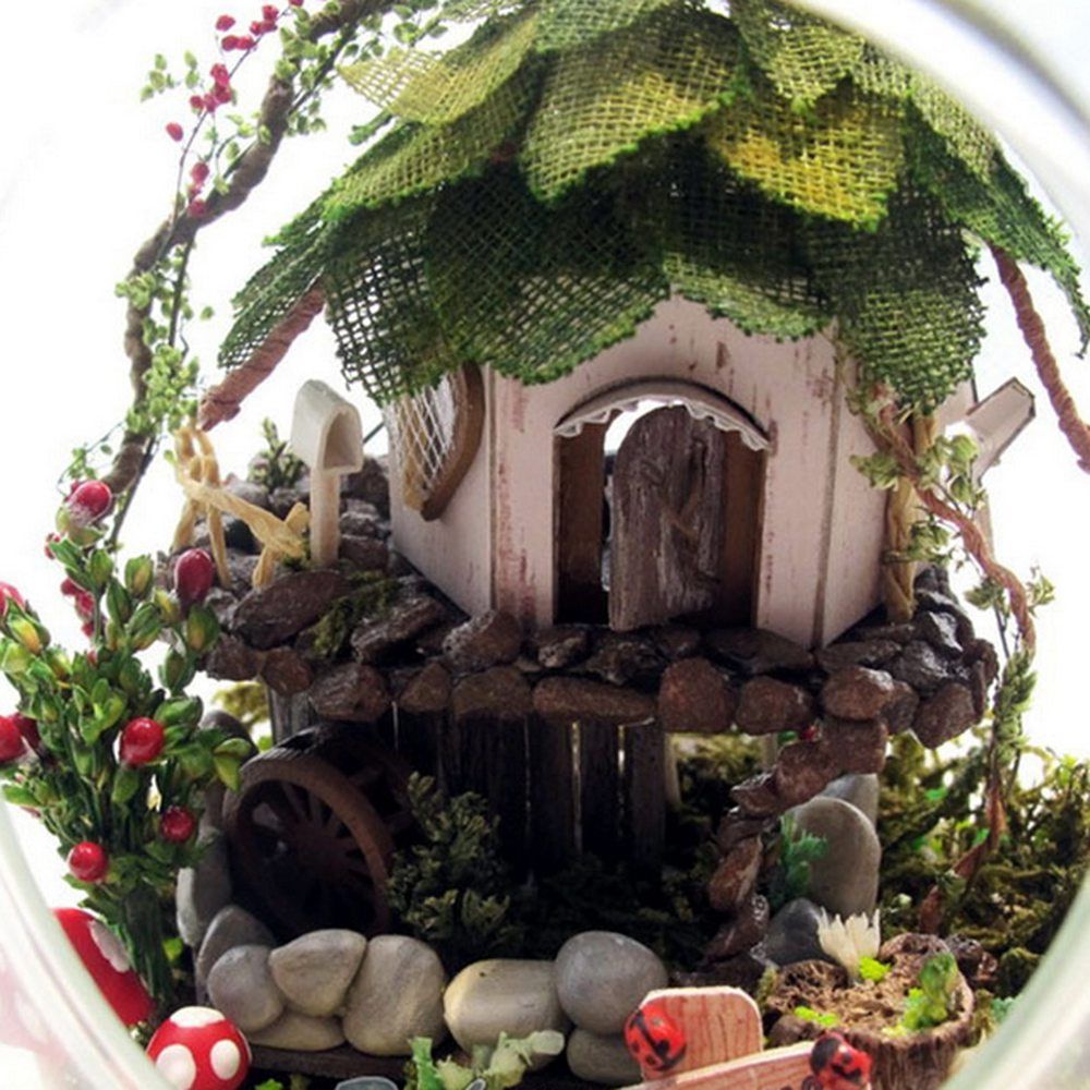 diy wooden fairy tree house miniature 3d