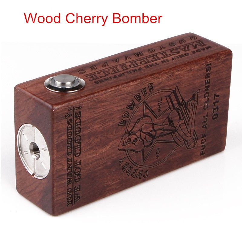 Vape Wooden Cherry Bomber Mechanical Box Mod Wood Mod Clone Cherry
