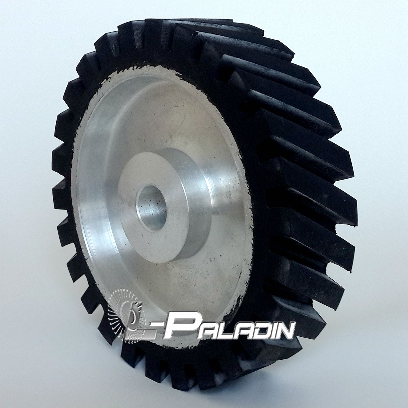 2017 200*50*25mm Diagonal Rubber Wheel Belt Grinder Polisher Contact