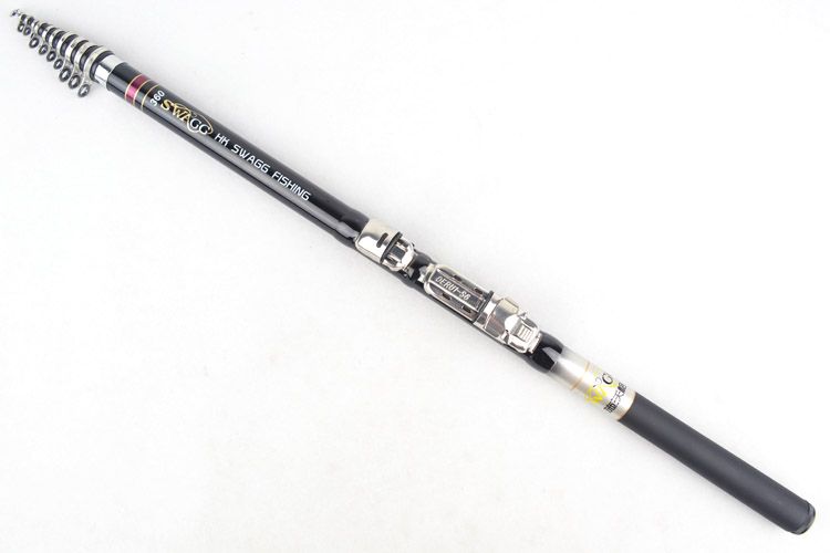 alliage de fibre de carbone ruban 1.5m canne à pêche télescopique de