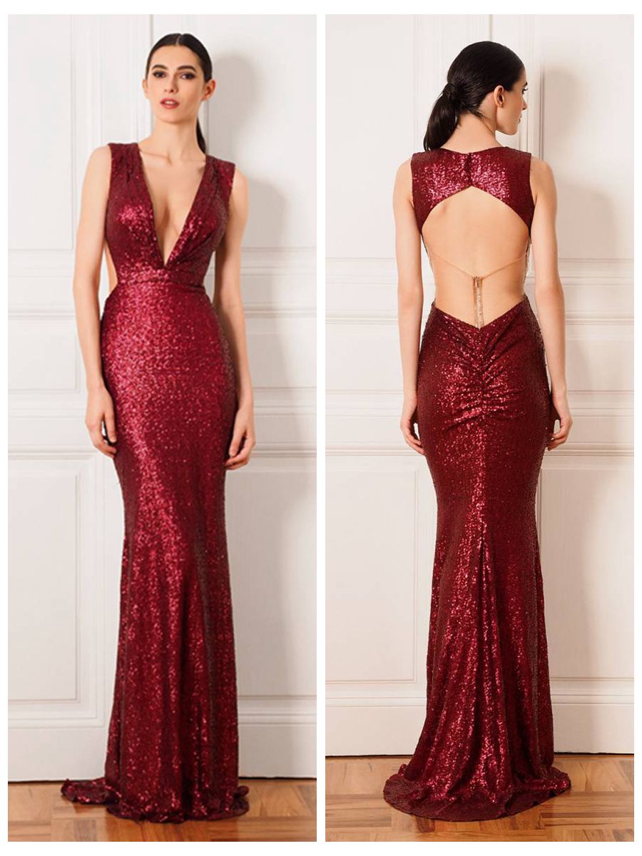 Cristallini 2016 Red Mermaid Evening Dresses Sexy Straps Deep V ... Cristallini 2016 Red Mermaid Evening Dresses Sexy Straps Deep V ...