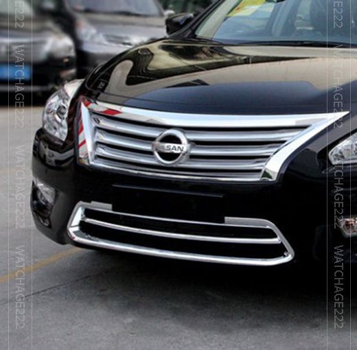 Accessories Fit For 2013 2014 Nissan Altima Chrome Front Mesh Grille