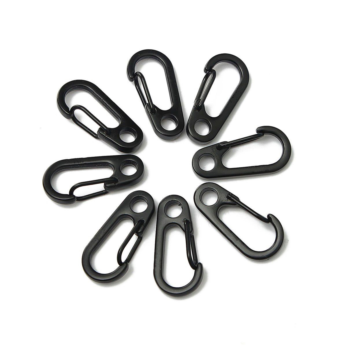 Stainless Steel Keychain Snap Clip Carabiner Camping Hiking Buckle