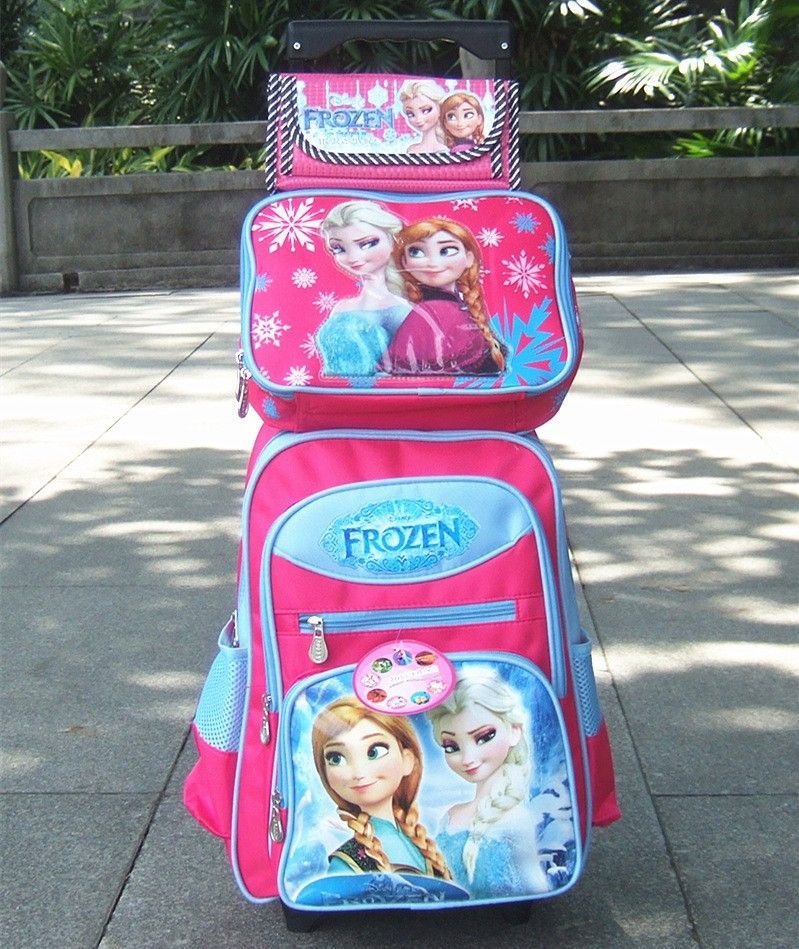 In Multifunctional Frozen Trolley School Bag With Lunch&Pencil Bag