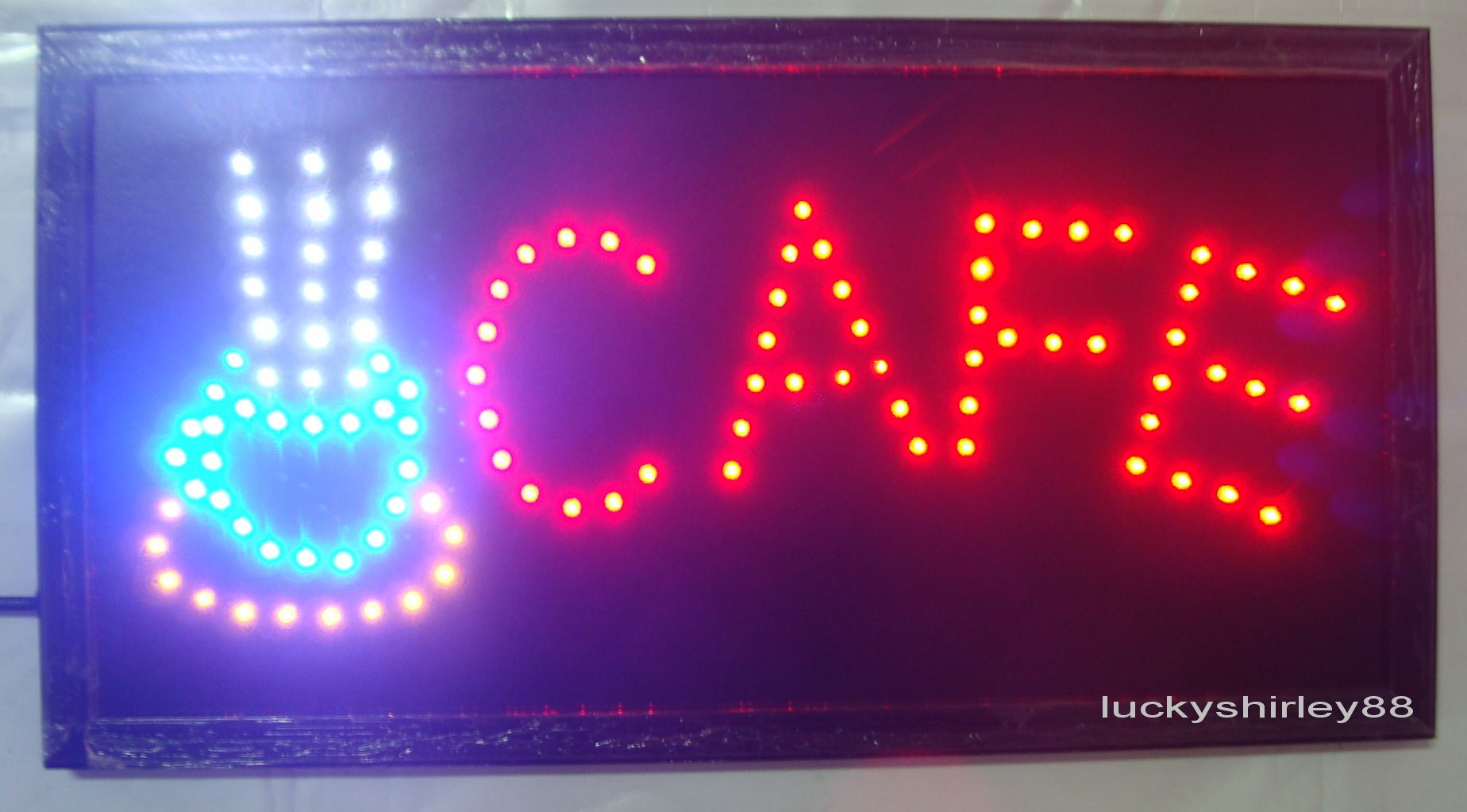 2015 Hot Sale Customerized Animated LED CAFE SIGN BOARD SIZE 19x10 Led