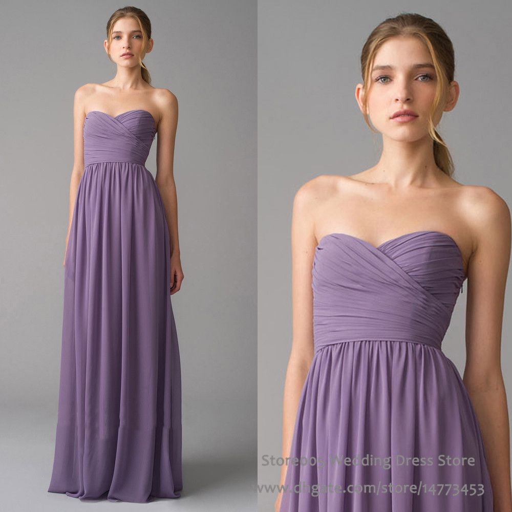Beach Purple Long Maternity Bridesmaid Dresses 2016 Sweetheart Pleated