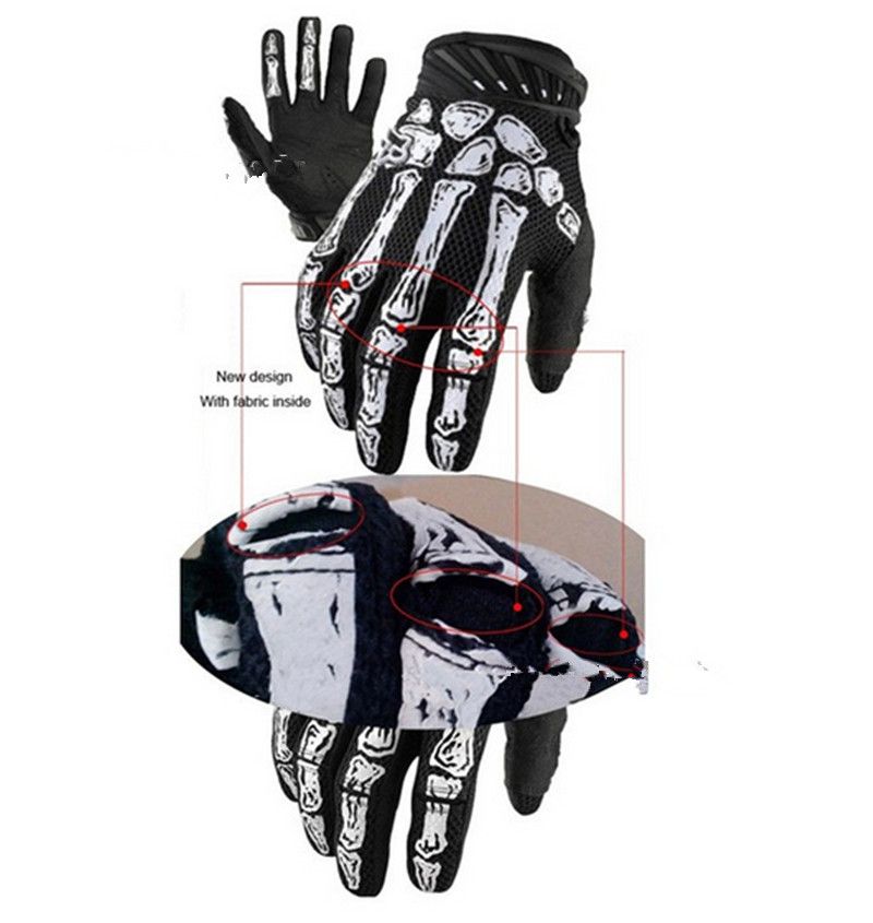 Tactical Airsoft Ghost Claw Full Finger White Skeletons Motorcycle