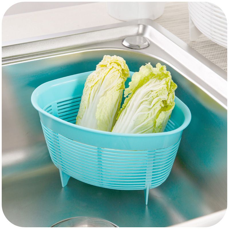 2017 Triangle Kitchen Sink Drain Basket, Plastic Storage Baskets
