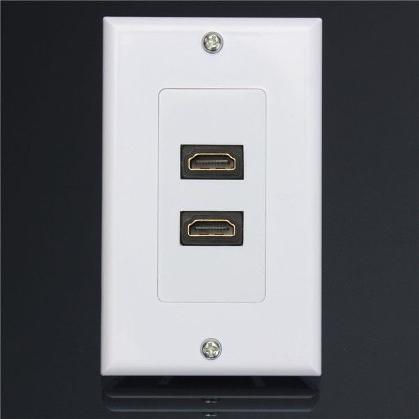 Best Dual Port Hdmi Panel Wall Outlet Cover Face Plate Cable Coupler
