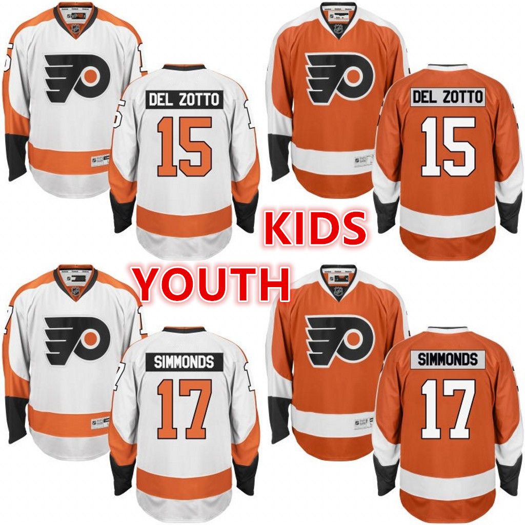 2017 2016 Youth Philadelphia Flyers Jerseys 15 Del Zotto 17 Wayne