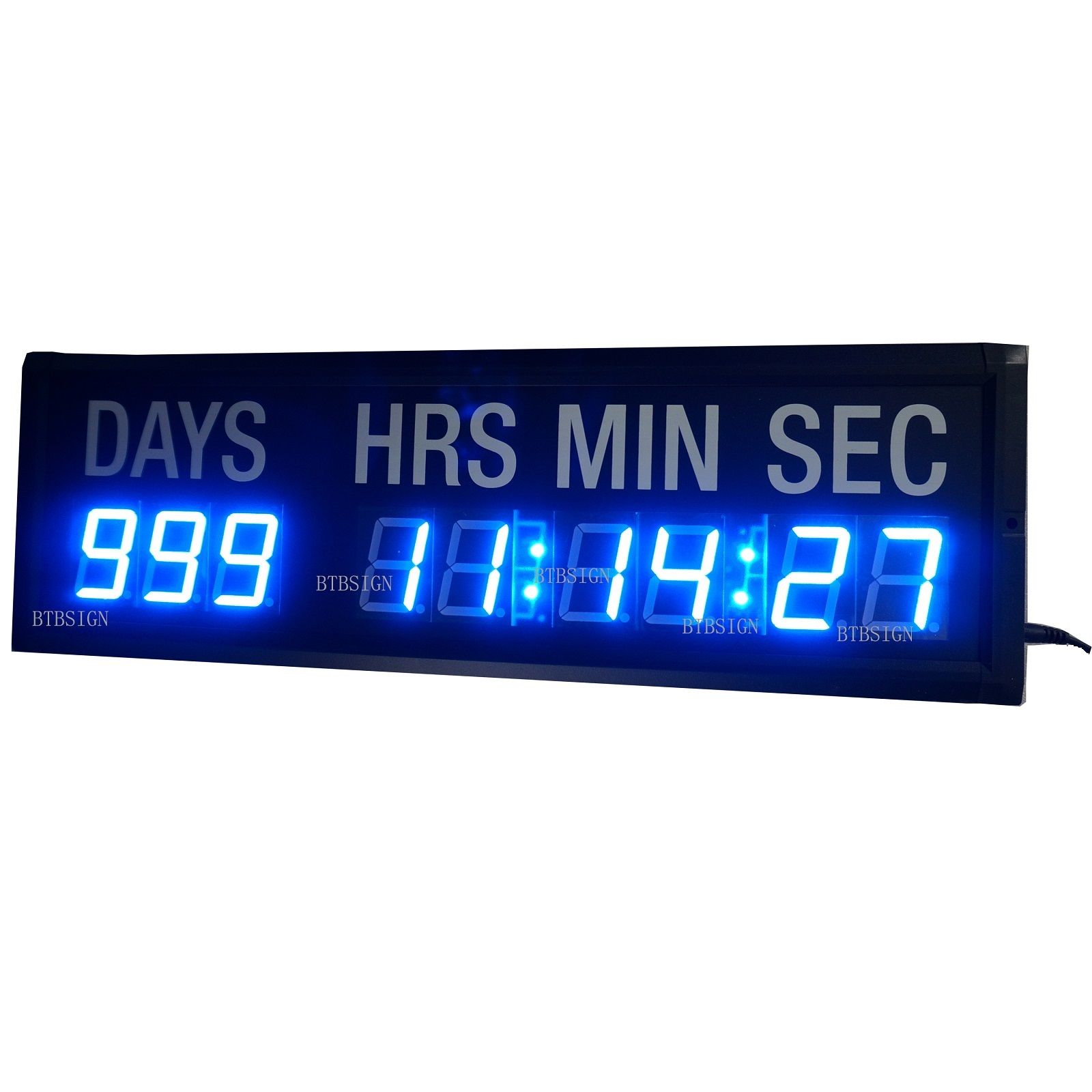Blue Led Countdown Clock In Days Hours Minutes Seconds Every 24hours Decrease 1 Day ...1600 x 1600