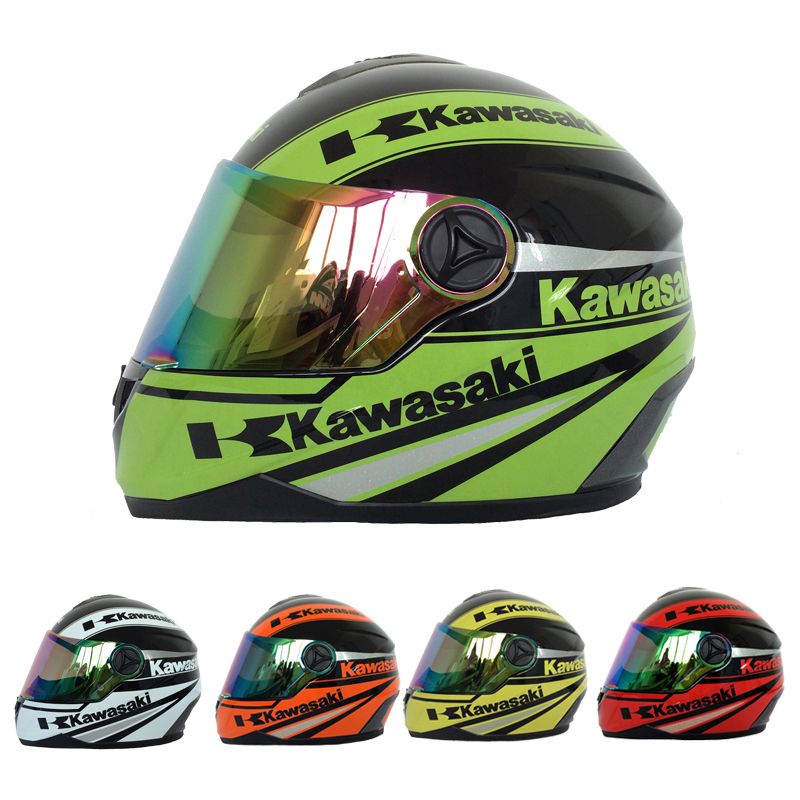 Kawasaki Brand Motorcycle Full Face Helmet Men/Women Racing Helmets