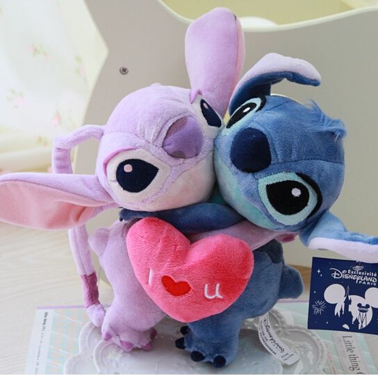 2018 /Pair 25m Stitch Lover Plush Toys Stuffed Cute Plush Doll Wedding Couple Gift Baby Comfort