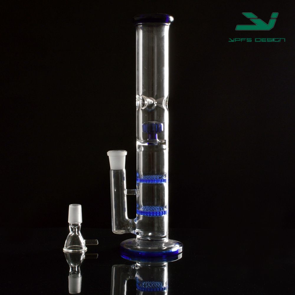 2017 Newest Bong! Glass Water Pipes Two Honeycomb Filter 30inch 5mm