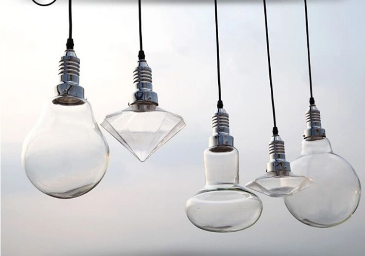 Led 3w modern luzes pingente de vidro criativo de cristal lâmpada ...