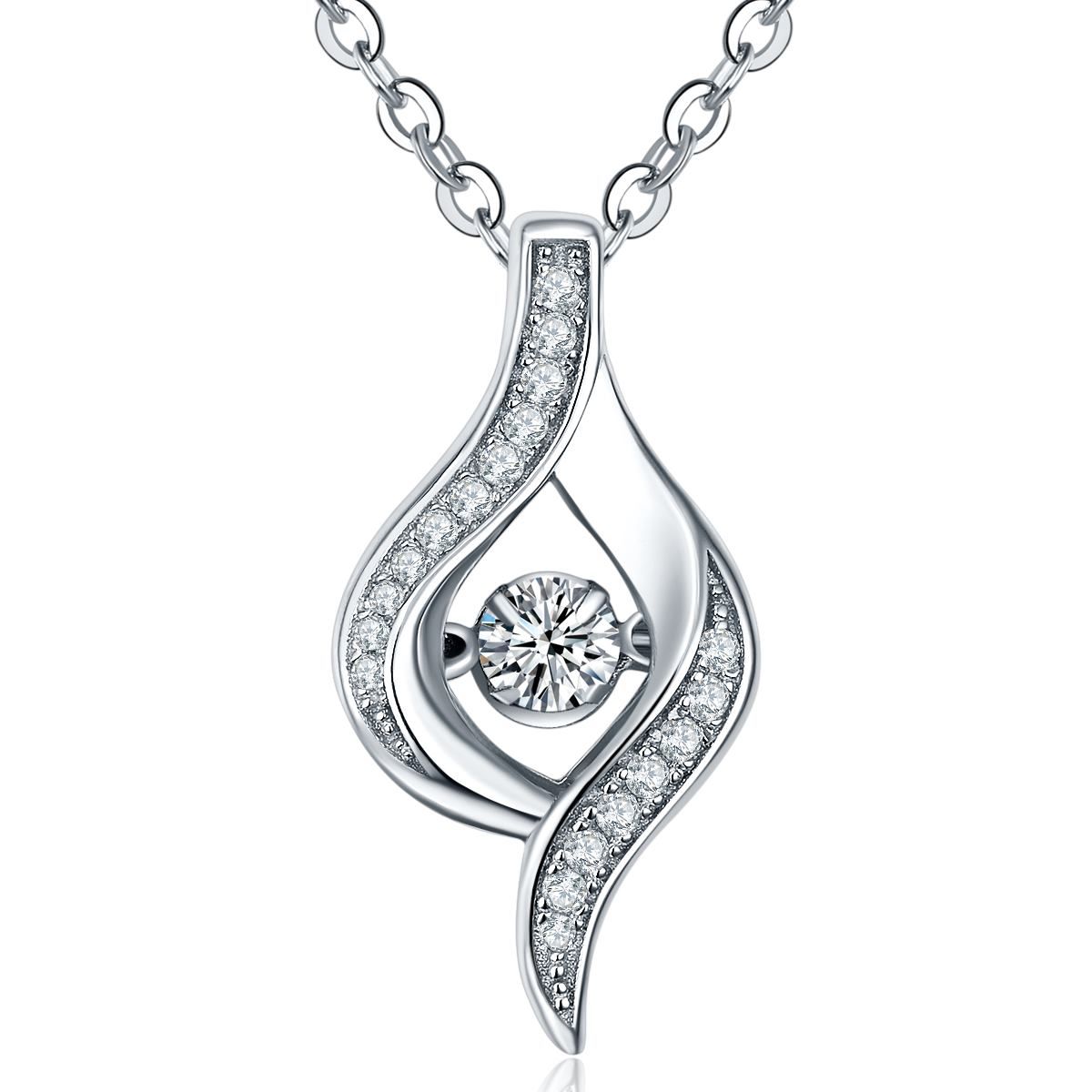 Dancing Diamond 925 Sterling Silver Fashion Necklaces For Women in Fashion Necklaces For Women Wholesale Dancing Diamond 925 Sterling Silver Fashion Necklaces For Women in Fashion Necklaces For Women Wholesale