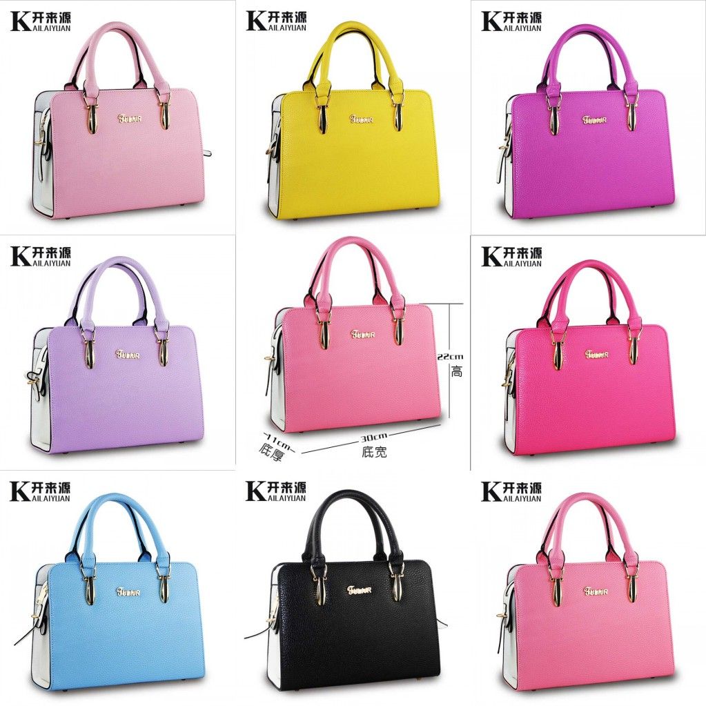 2015 New Fashion Women'S Handbag Totes Purses Brand New Pu Leather Lady