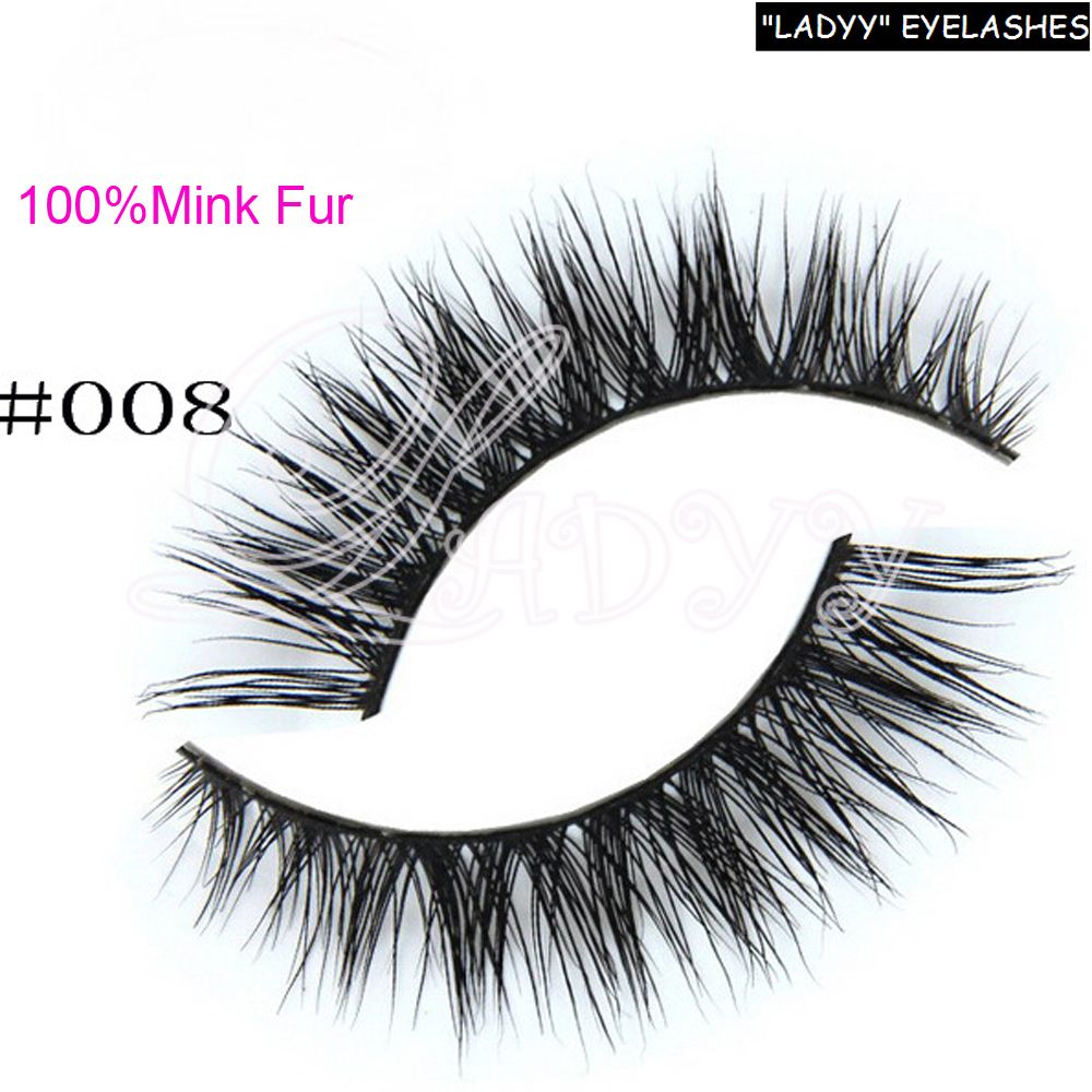 008 False Eyelashes Real Mink Fur Eyelashes Fake Eyelashes Mink