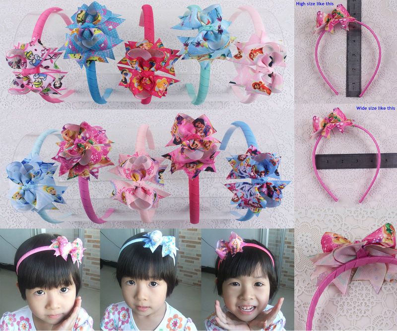Wholesale Baby Girl Grosgrain Ribbon Hair Band Accesorries Headwear
