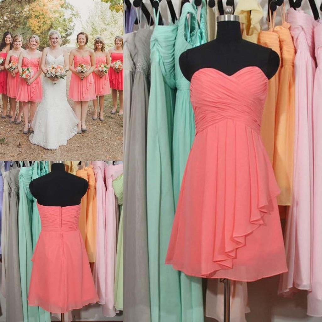 Coral Junior Bridesmaid Dresses