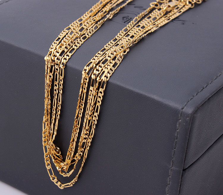Online Cheap Wholesale Wholesale 18k Gold Chain 18kgf Figaro Chain
