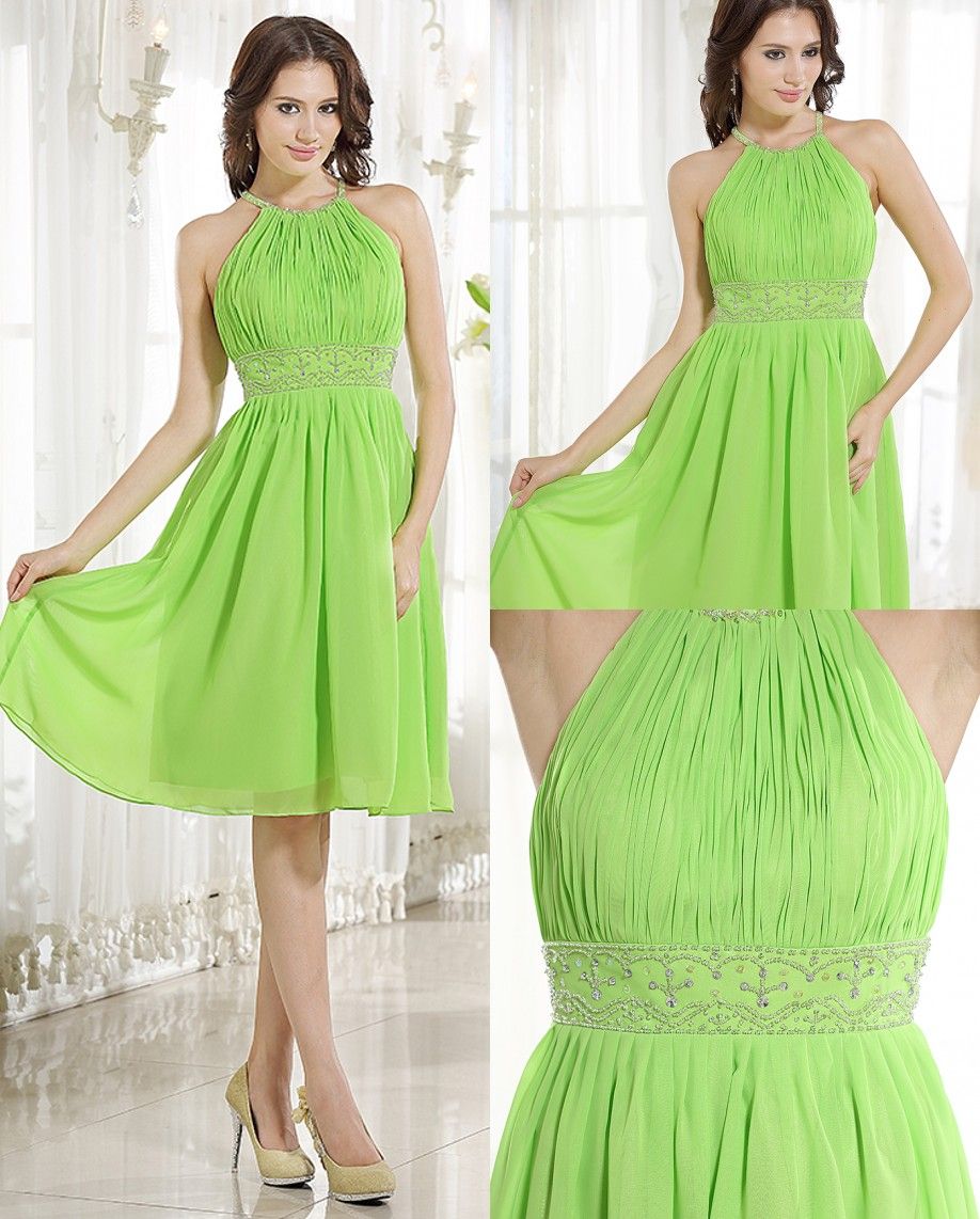 apple green gown