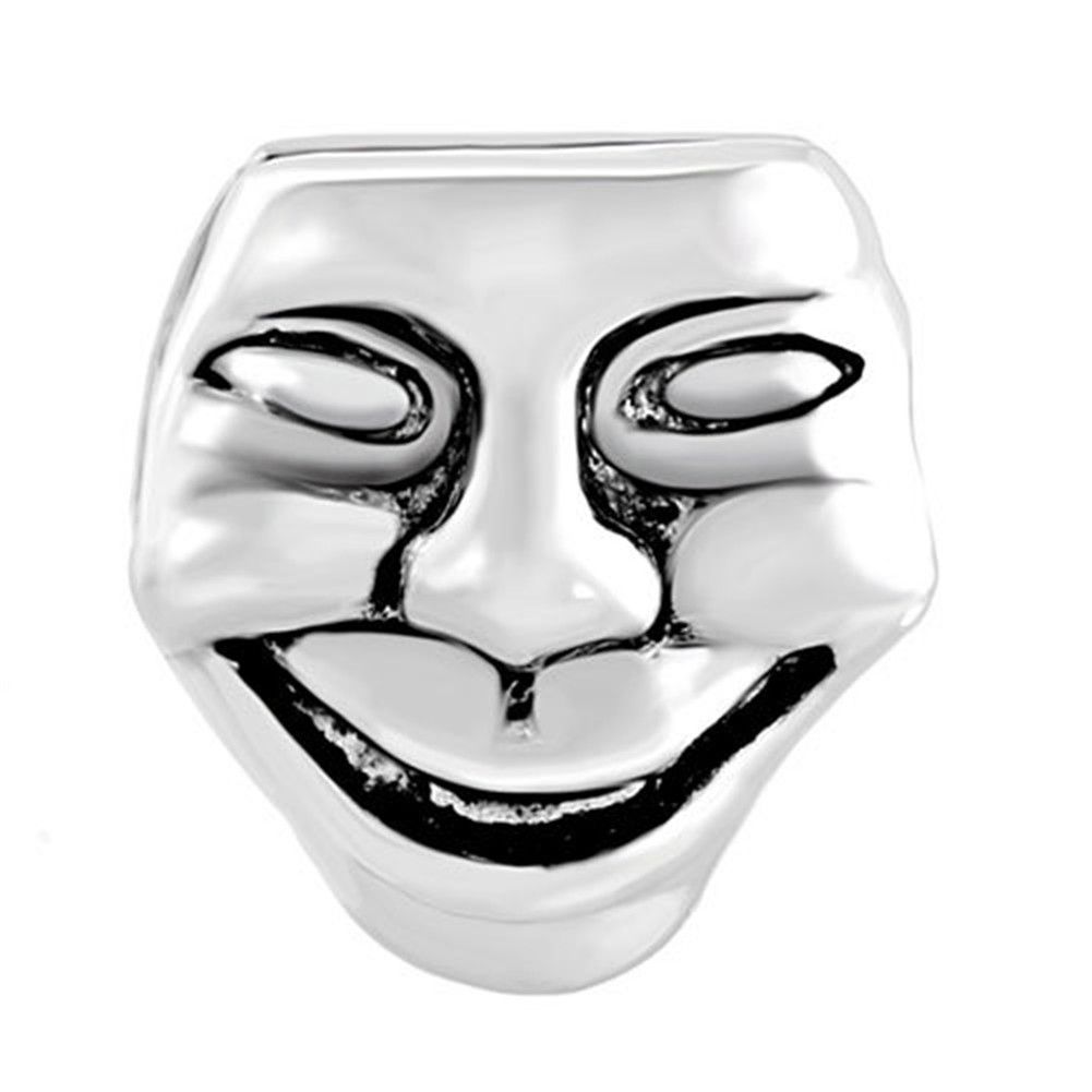 2017 Metal Slide Bead Classic Theatre Drama Masks Comedy Tragedy Lucky