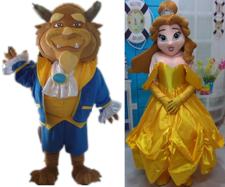 Princess Belle the Beauty And the Beast Mascot Costume for Adult to