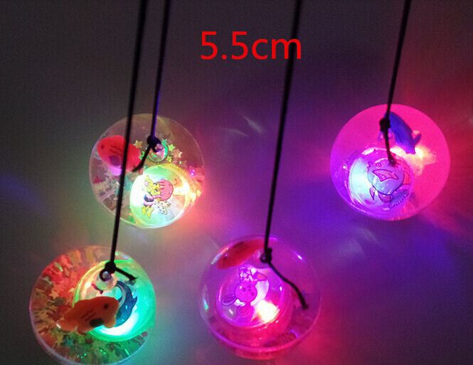 5.5cm Led Flash Bouncing Ball Luminous Transparent Rubber Ball Novelty