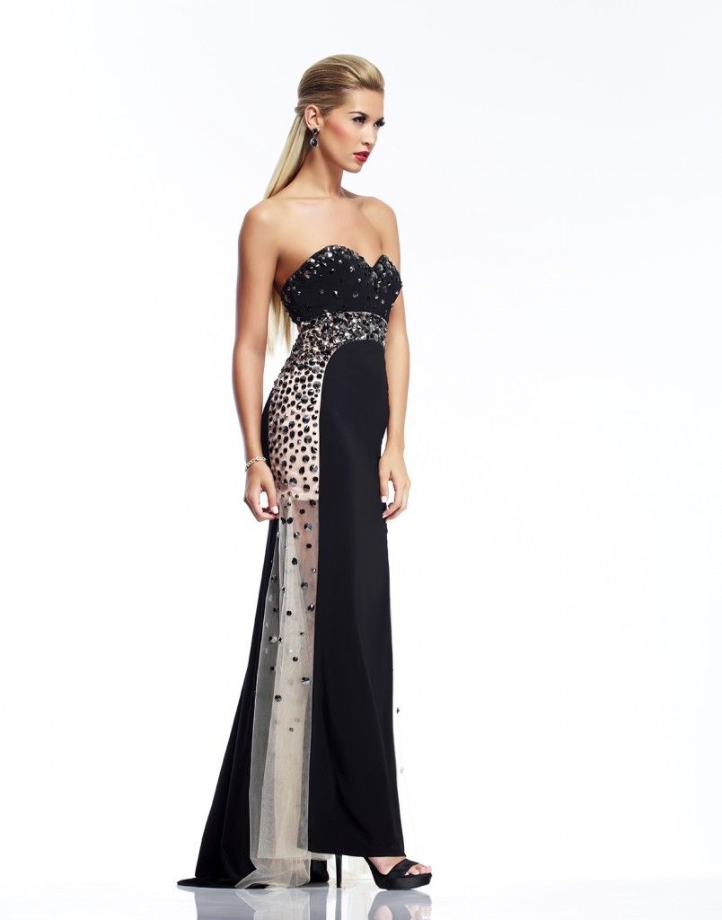 2015 Fashion Sheath Evening Dress Sweetheart Sleeveless Open Back Beads
