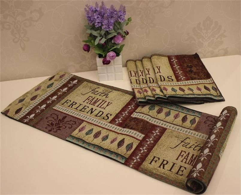Runner 6 and Placemats Jacquard and runners Art 1 Boutique Set Table of cheap placemats Soft , table Runner 6 and Placemats Jacquard and runners Art 1 Boutique Set Table of cheap placemats Soft , table