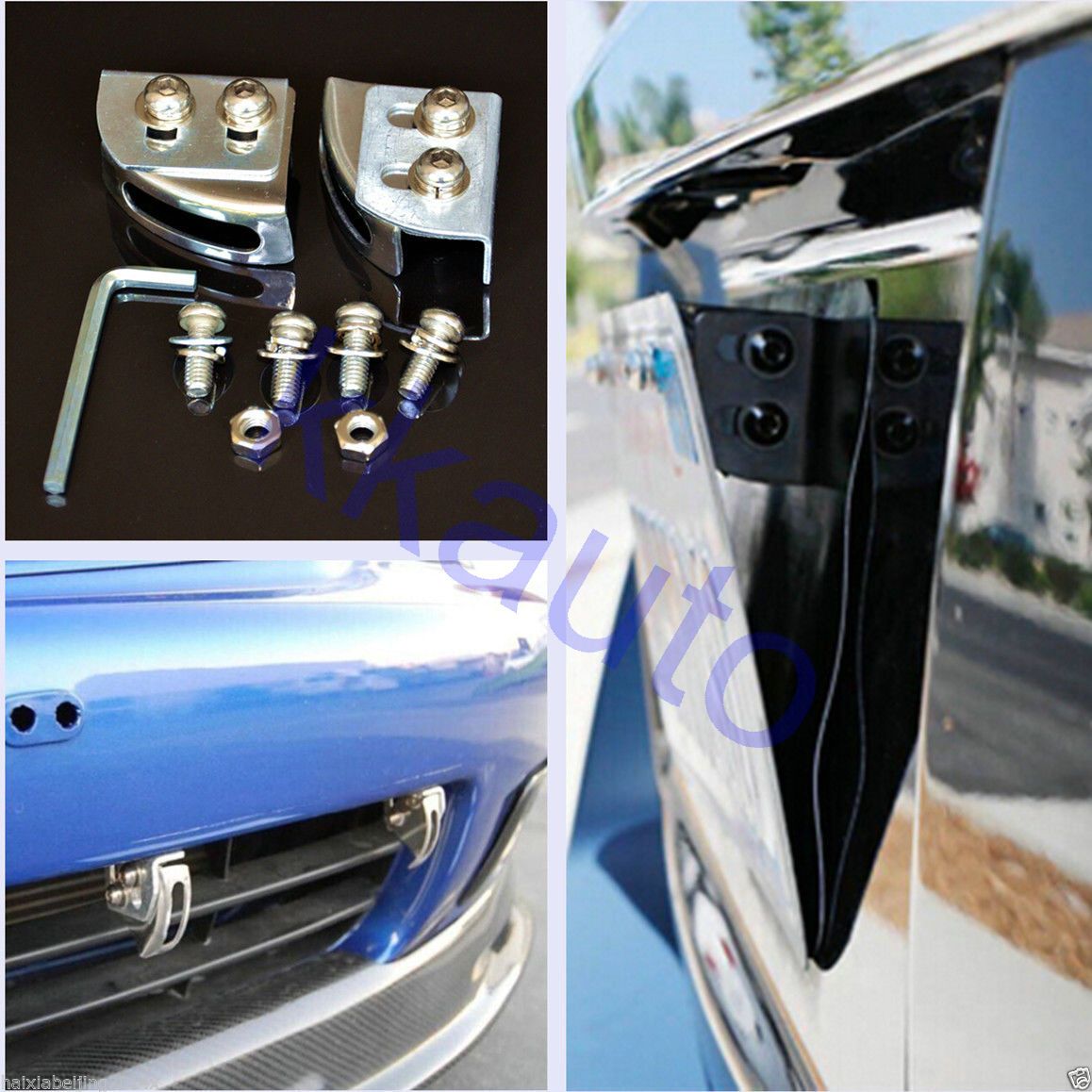 2017 /Universal Jdm Silver Bumper License Plate Relocator Bracket