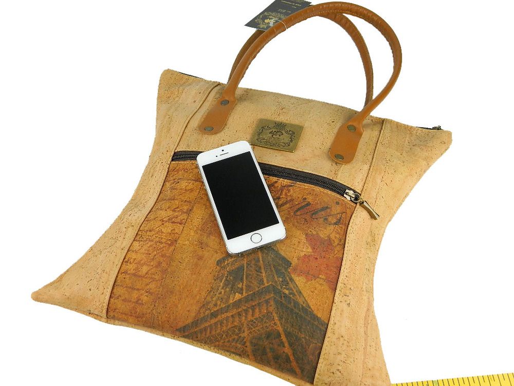 From Portugal ,Cork Handbags, Ladies Fashion Bag,Eiffel Tower Handbag