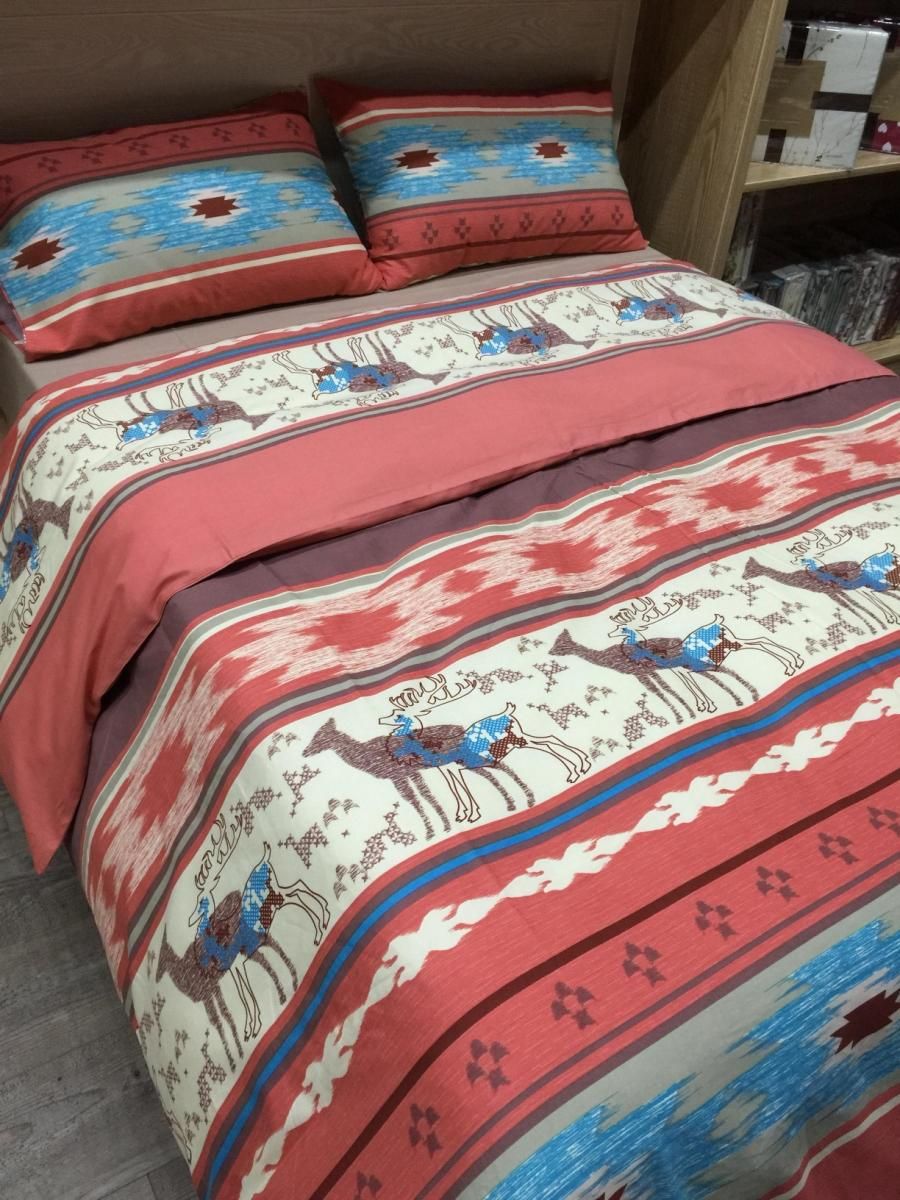 Deer Print Bedding Set King Size Queen Christmas Quilt Doona Duvet