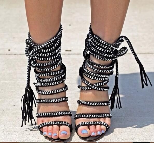 pink rope sandals