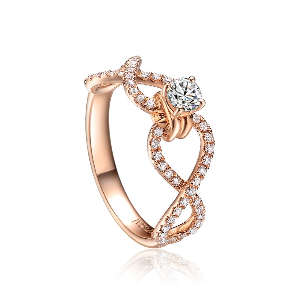 2017 Very Nice Design 18k Rose Gold Diamond Ring For Wife From Gvbori