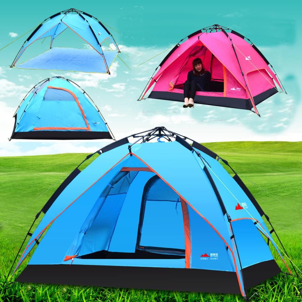 Wholesale Automatic Outdoor Pink Camping Tent 4 Person Beach Fishing