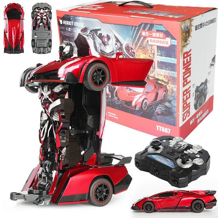 remote control transforming robot car